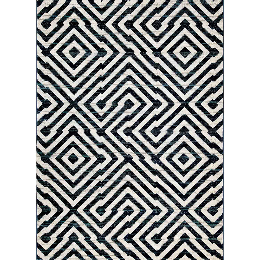 Moderner, weicher Teppich Shaza in Beige mit dunklen Linien