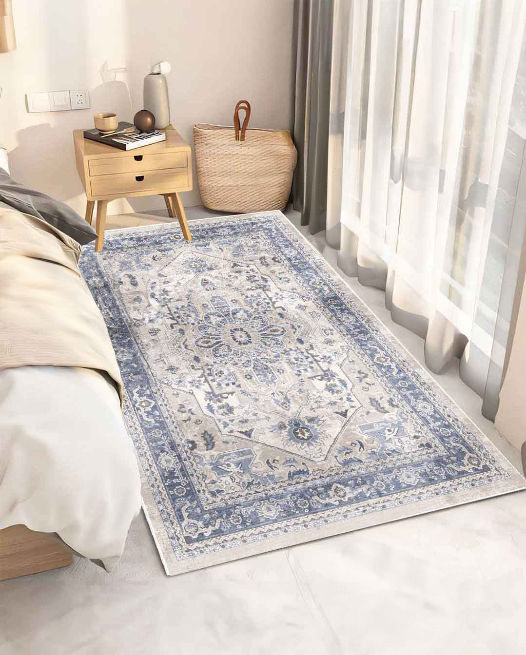 Yara vintage perzsa bézs puha és fényes szőnyeg