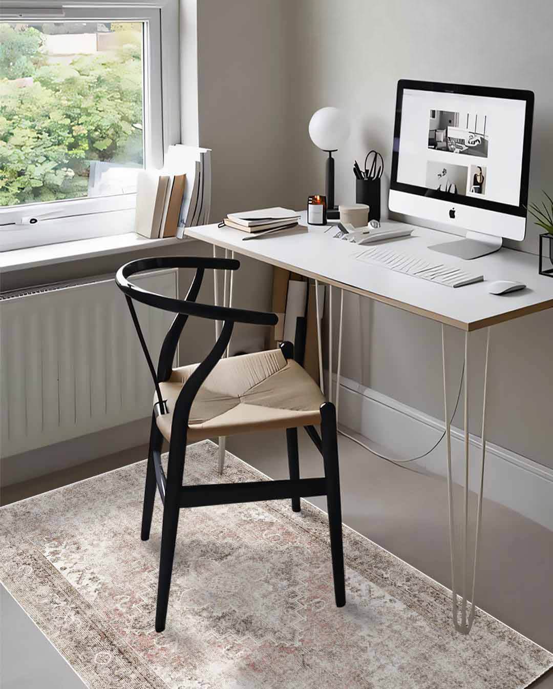 Tota vintage bézs puha és fényes szőnyeg