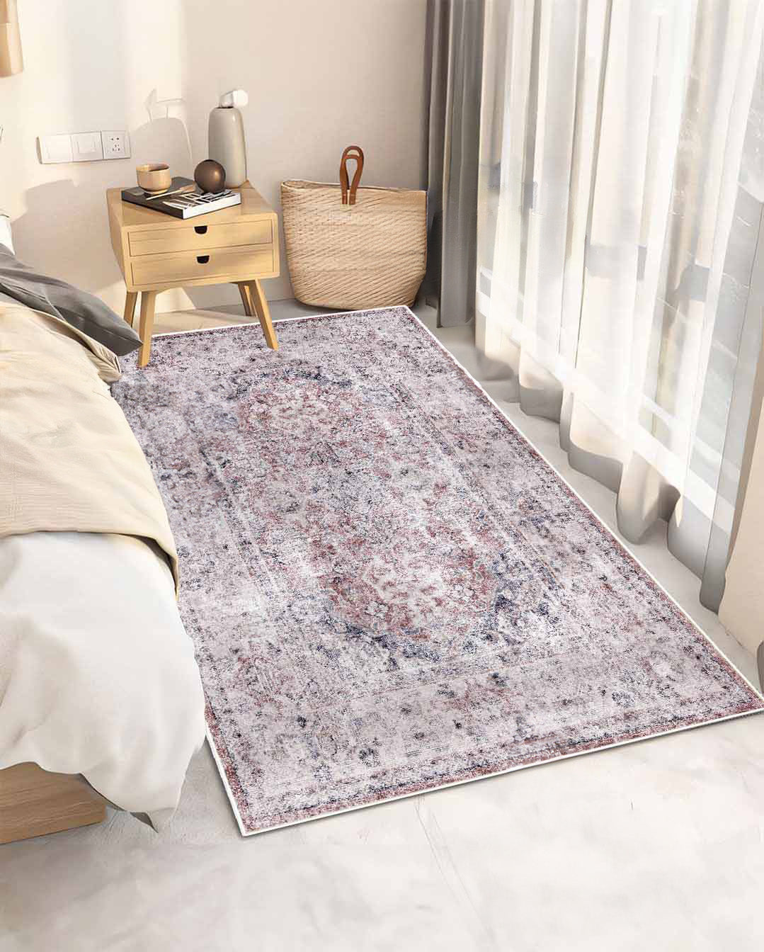 Vintage színes, puha és fényes szőnyeg