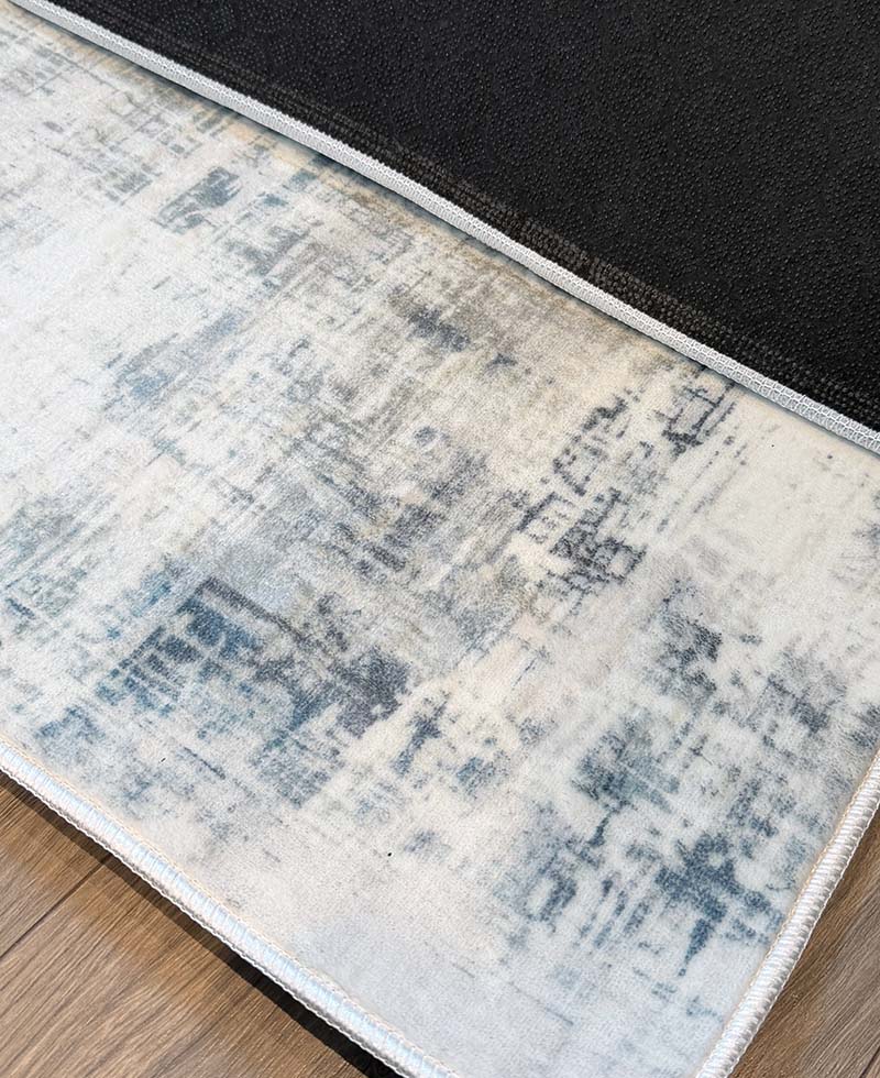 Yara schlichter, moderner, weicher und glänzender Teppich in Beige