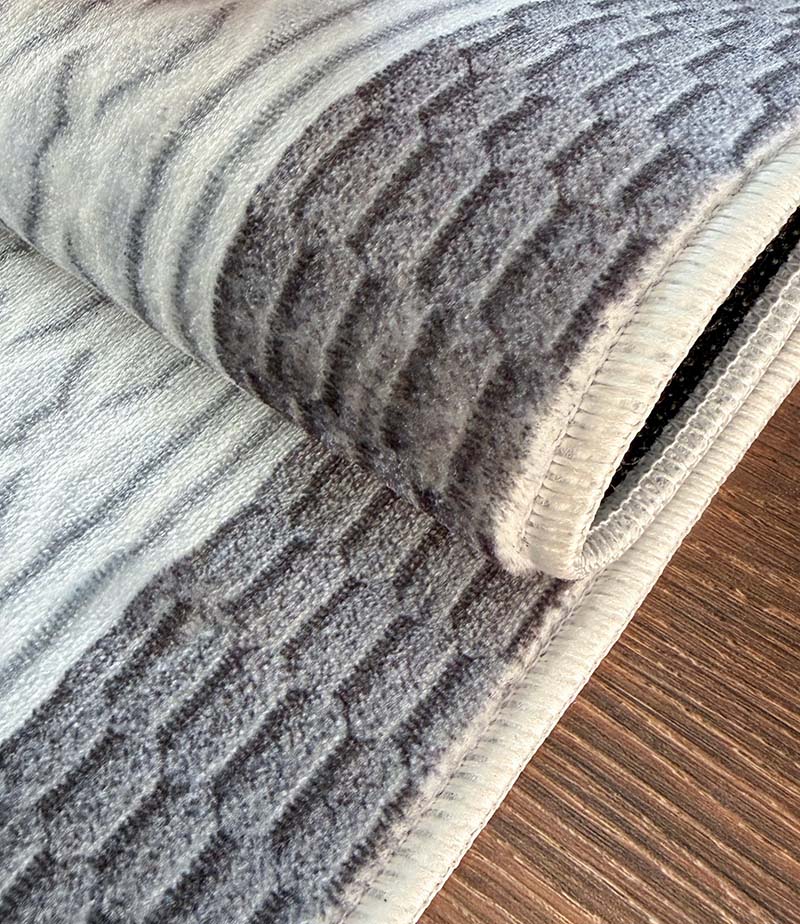 Yara schlichter, moderner, weicher und glänzender Teppich in Beige