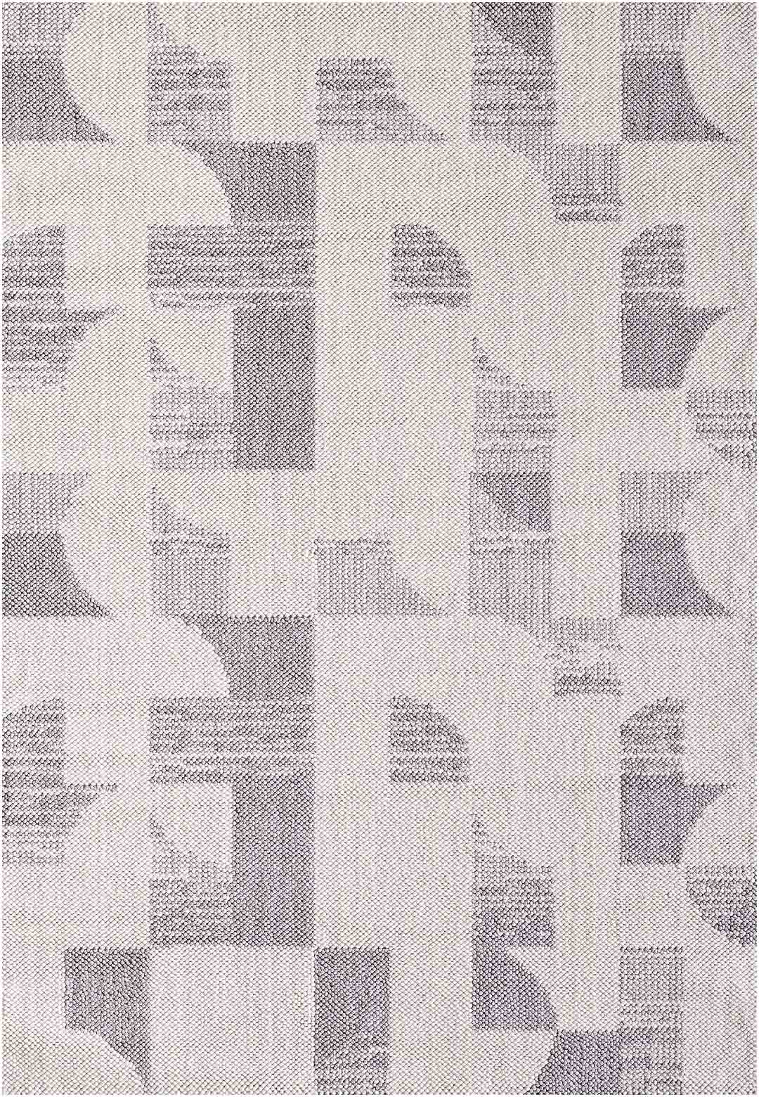 Yara schlichter, moderner, weicher und glänzender Teppich in Beige