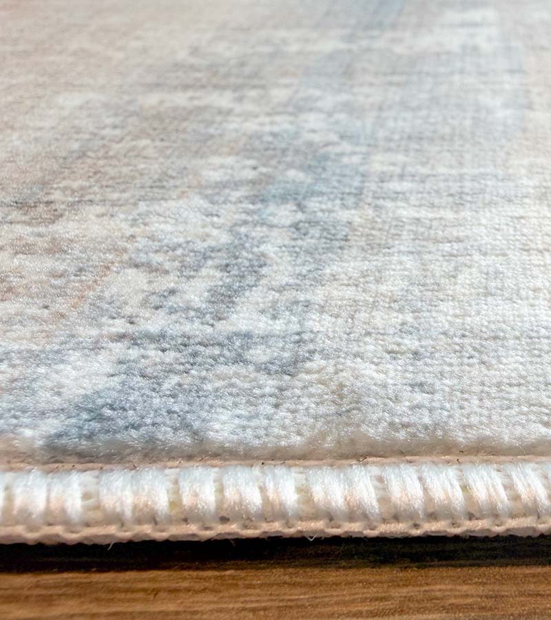 Yara schlichter, moderner, weicher und glänzender Teppich in Beige