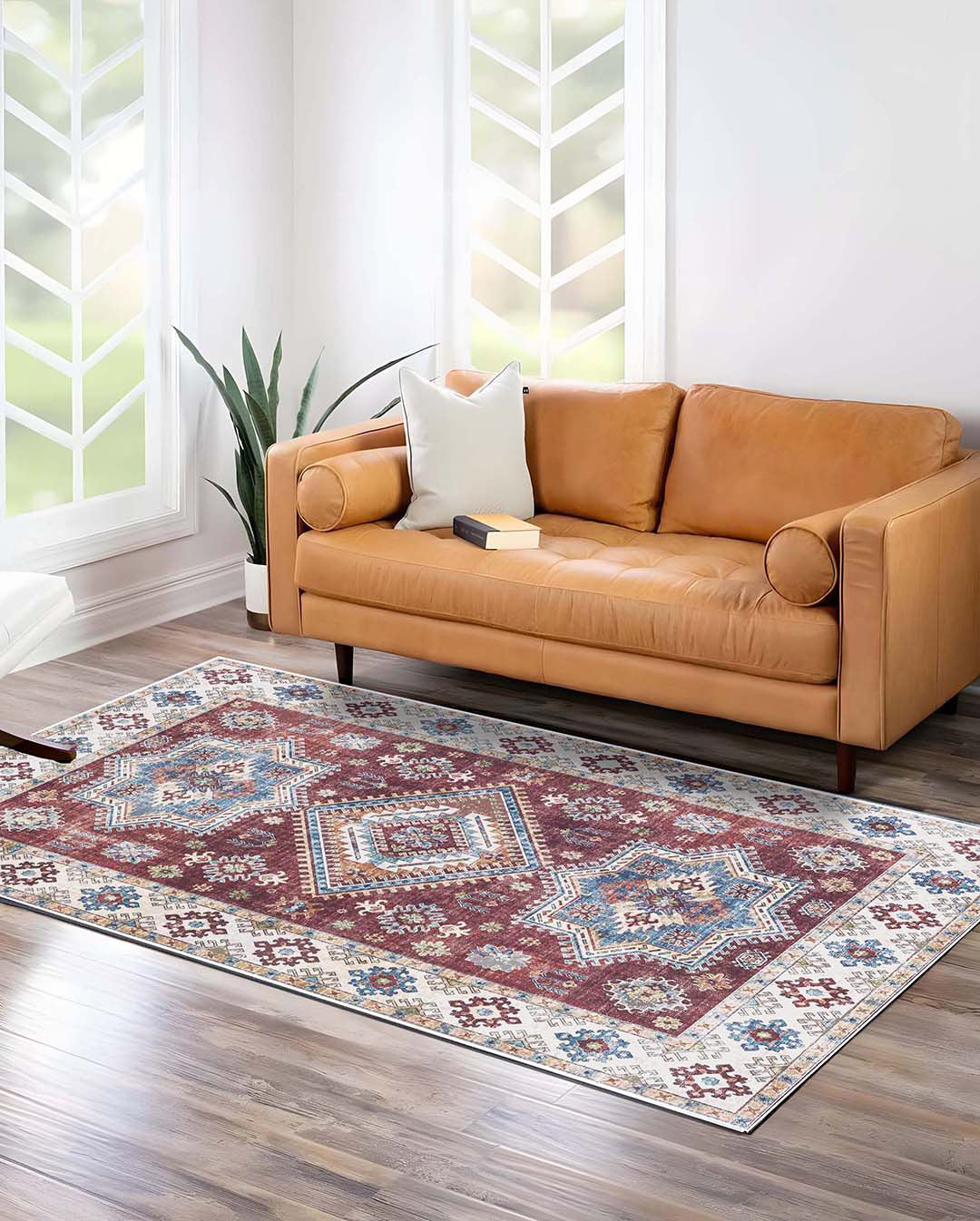Nada Vintage roter weicher Perserteppich 