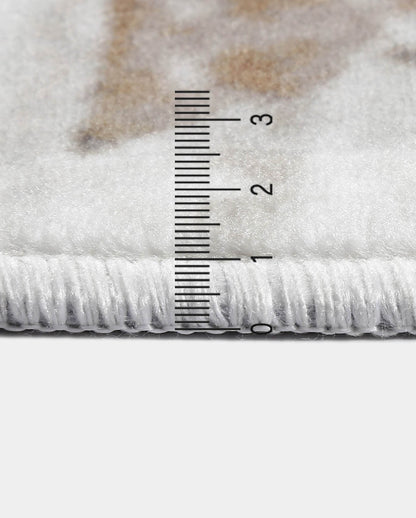 Moderner, weicher und glänzender Kelim-Teppich in Ruby-Beige 