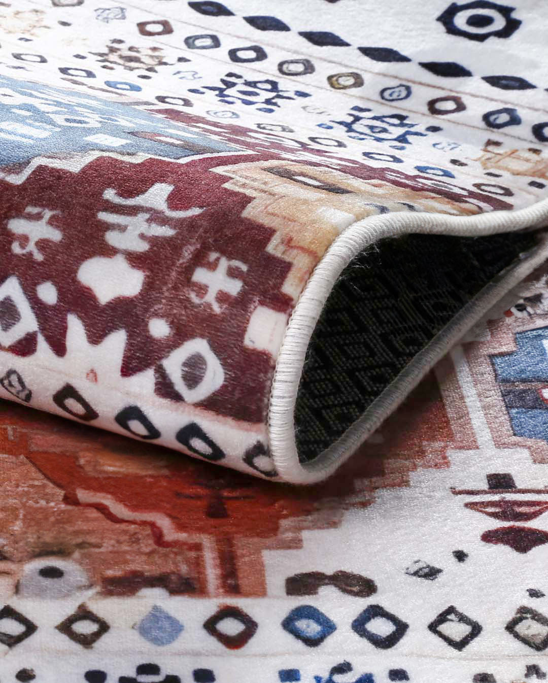 Nataly modern kilim fehér és színes szőnyeg 