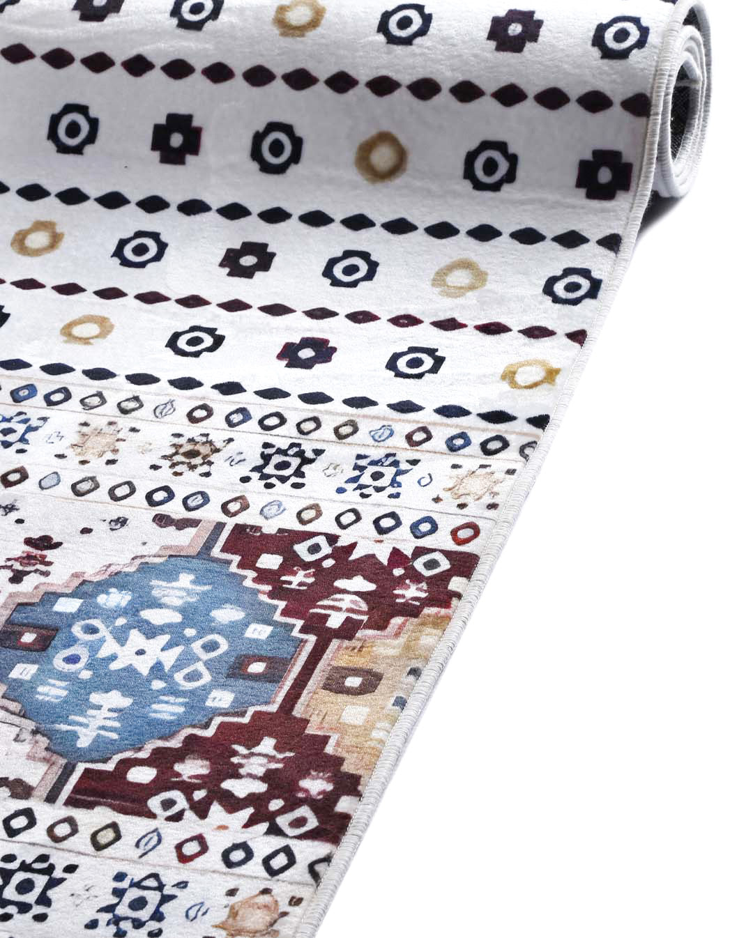 Nataly modern kilim fehér és színes szőnyeg 