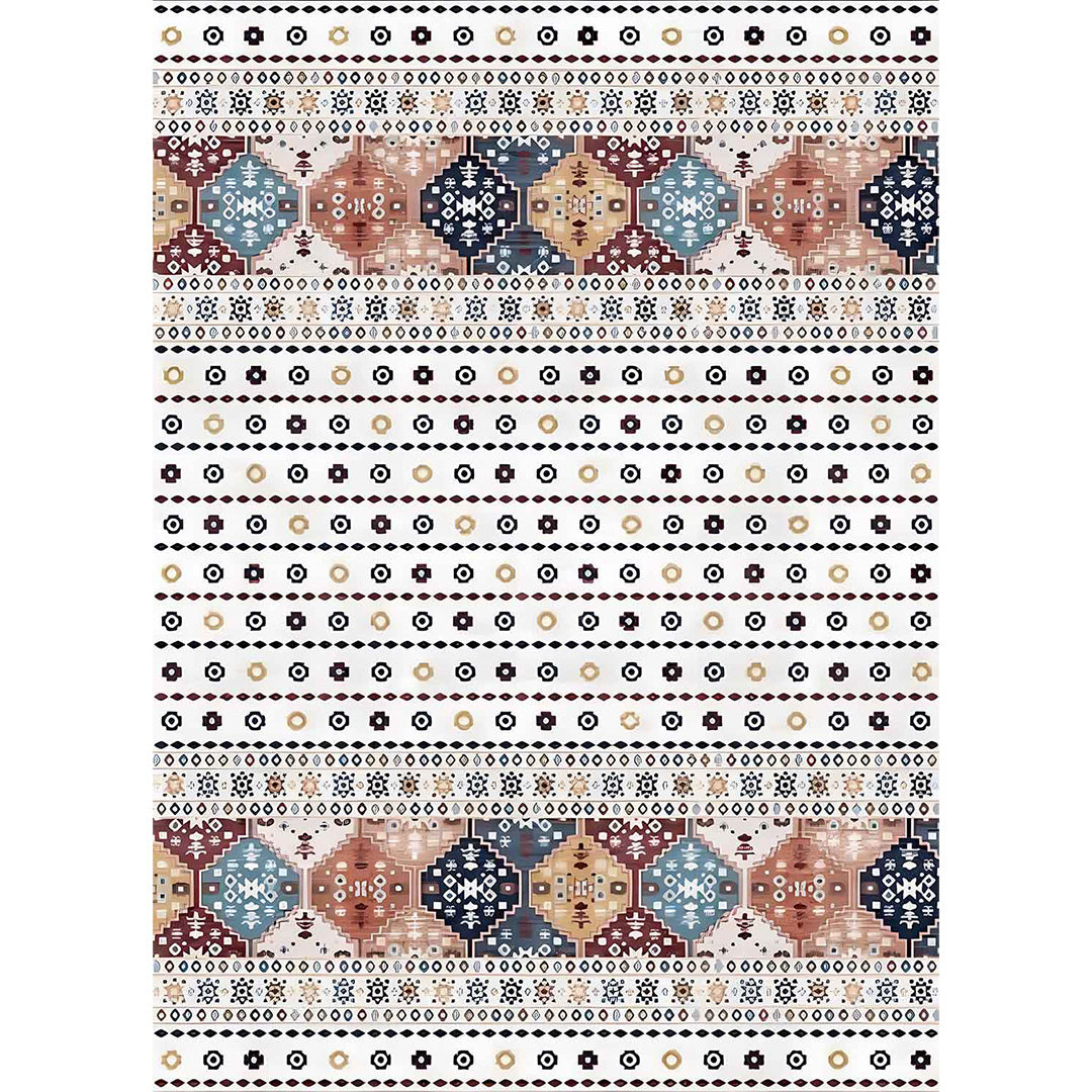 Nataly modern kilim fehér és színes szőnyeg 