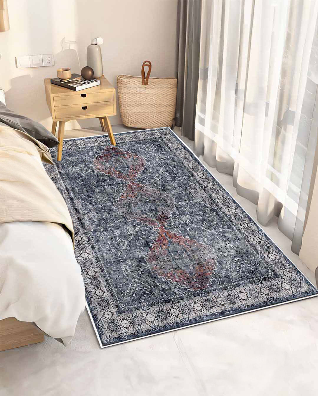 Mai vintage sötét puha és fényes szőnyeg 