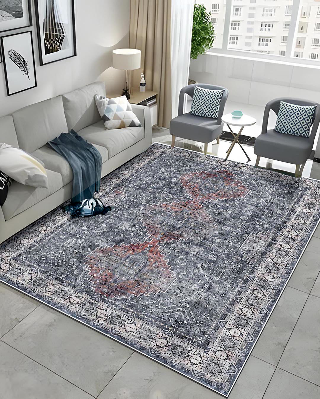 Mai vintage sötét puha és fényes szőnyeg 