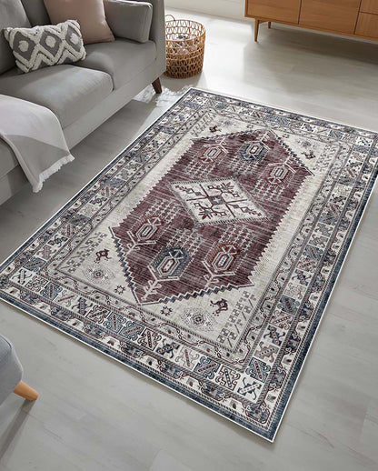 Sötétvörös vintage perzsa puha és fényes szőnyeg 