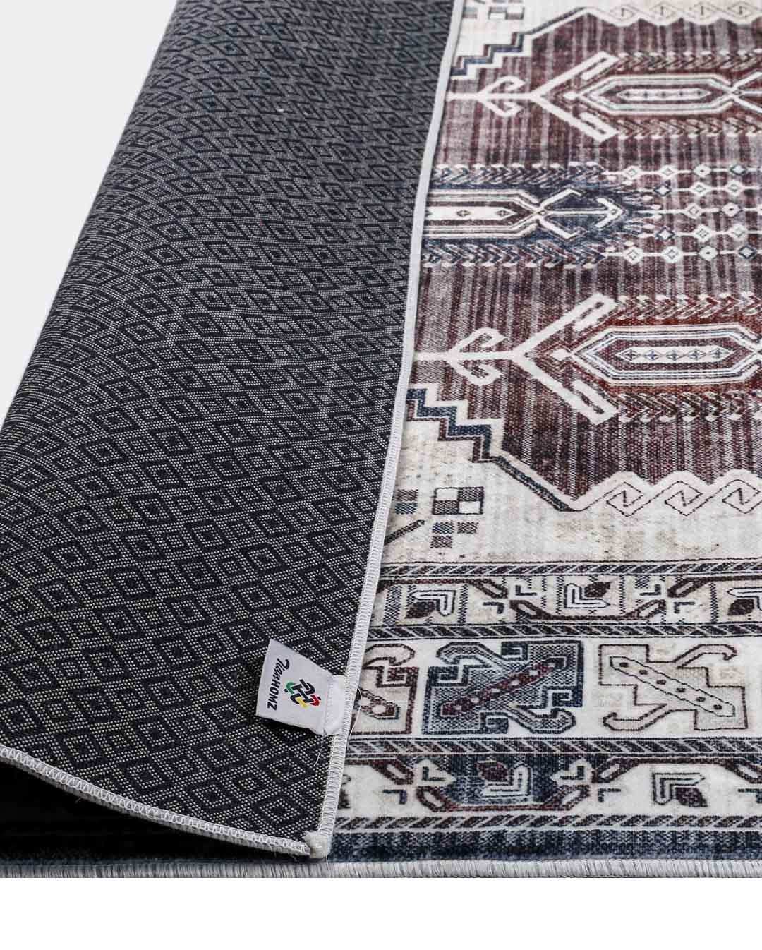 Sötétvörös vintage perzsa puha és fényes szőnyeg 