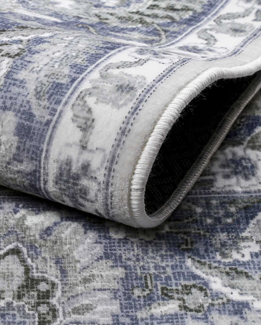 Camela vintage szürke keretben színes puha szőnyeg 