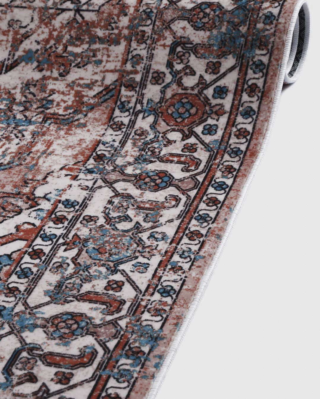 Soha vintage perzsa puha és fényes szőnyeg 