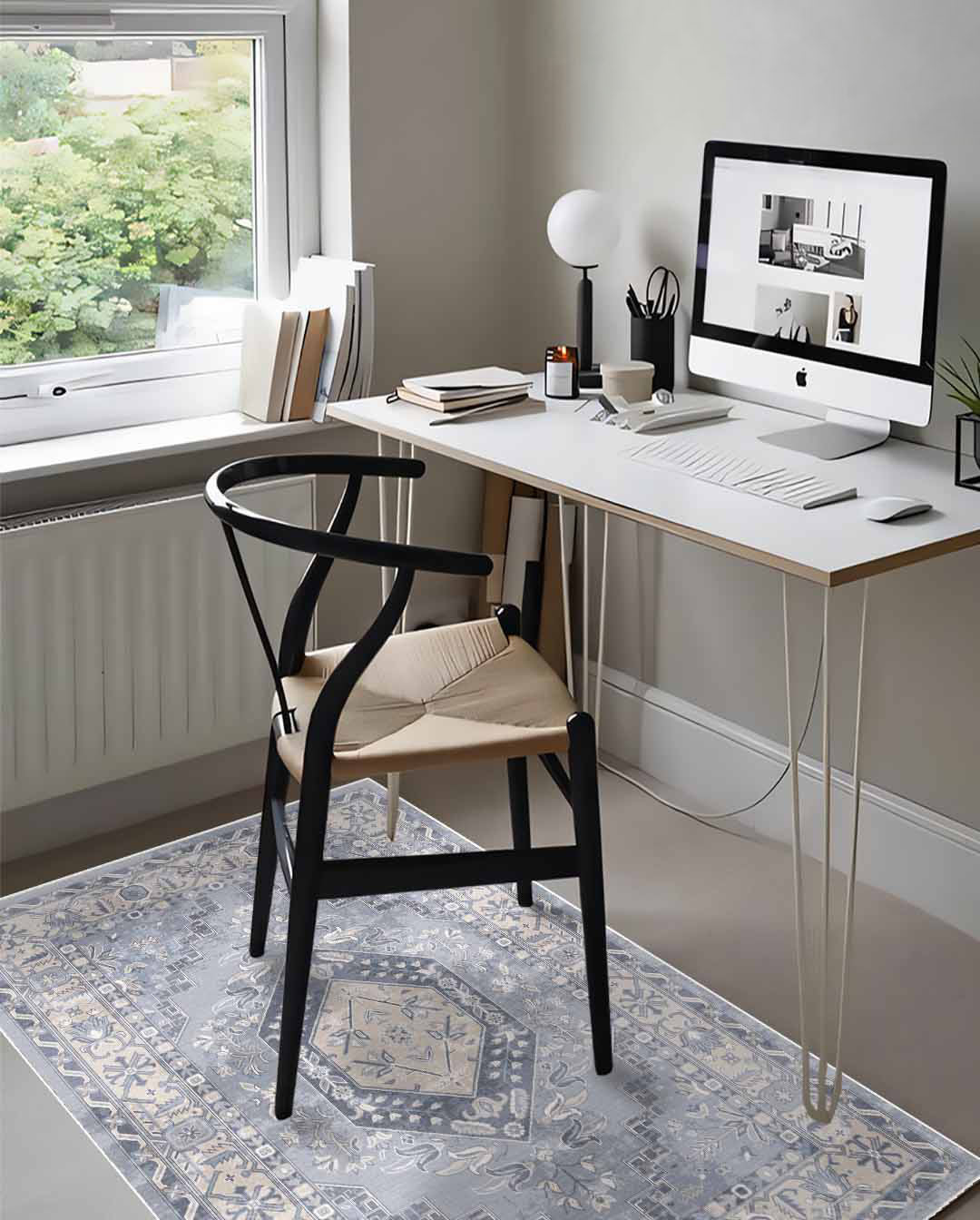 Koka vintage perzsa puha és fényes szőnyeg 