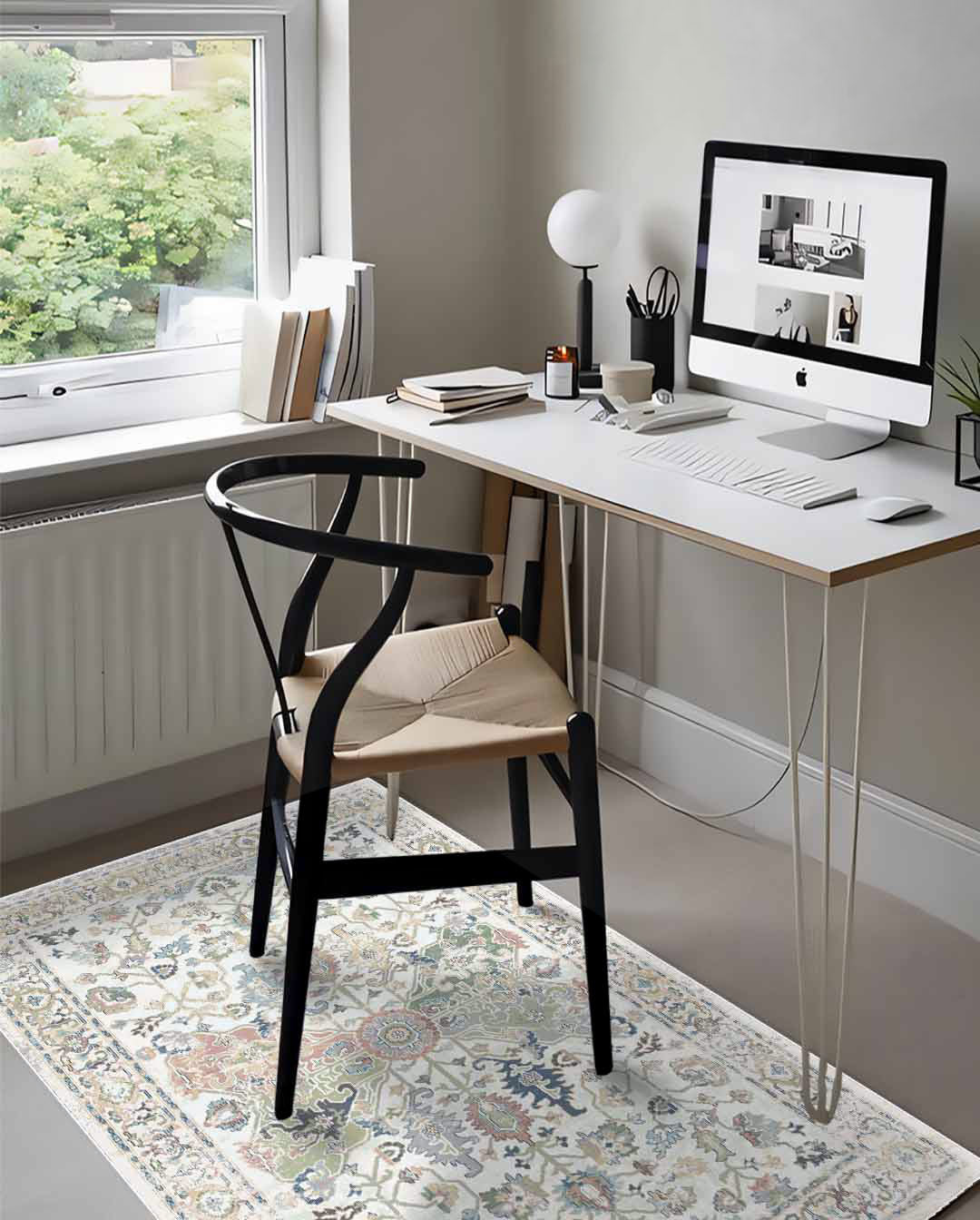 Duha vintage perzsa puha és fényes szőnyeg 