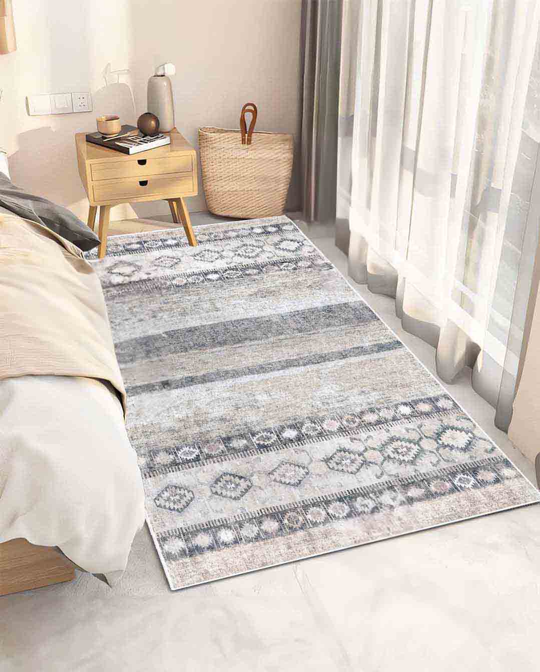 Alma Modern bézs puha és fényes szőnyeg 