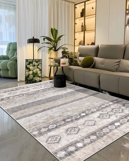 Alma Modern bézs puha és fényes szőnyeg 