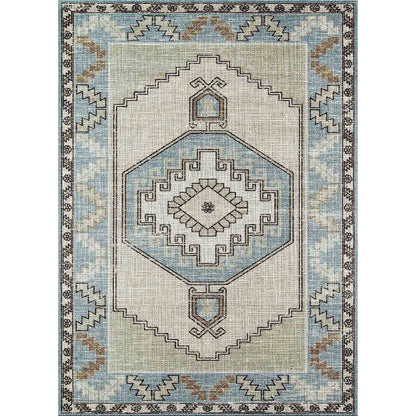 Zöld vintage színes puha és fényes szőnyeg 