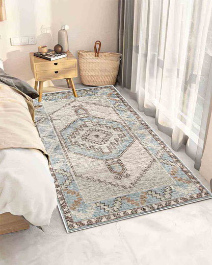 Zöld vintage színes puha és fényes szőnyeg 