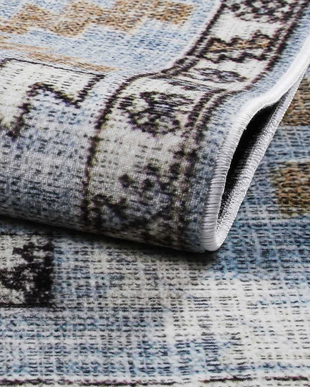 Zöld vintage színes puha és fényes szőnyeg 