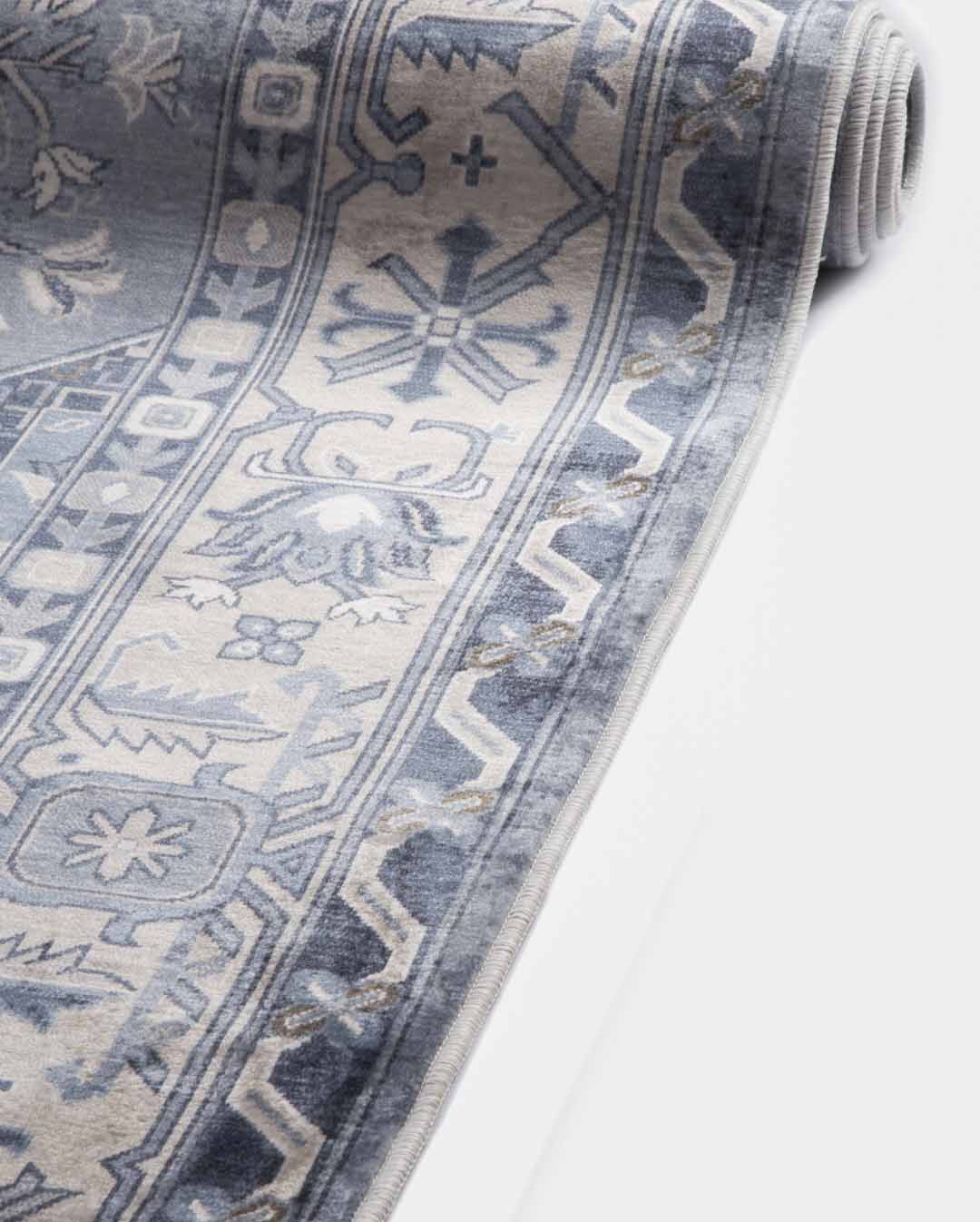 Koka vintage perzsa puha és fényes szőnyeg 