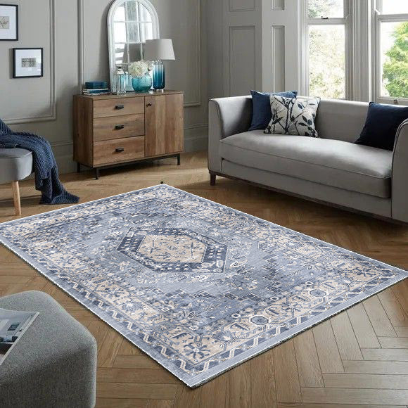 Koka vintage perzsa puha és fényes szőnyeg 