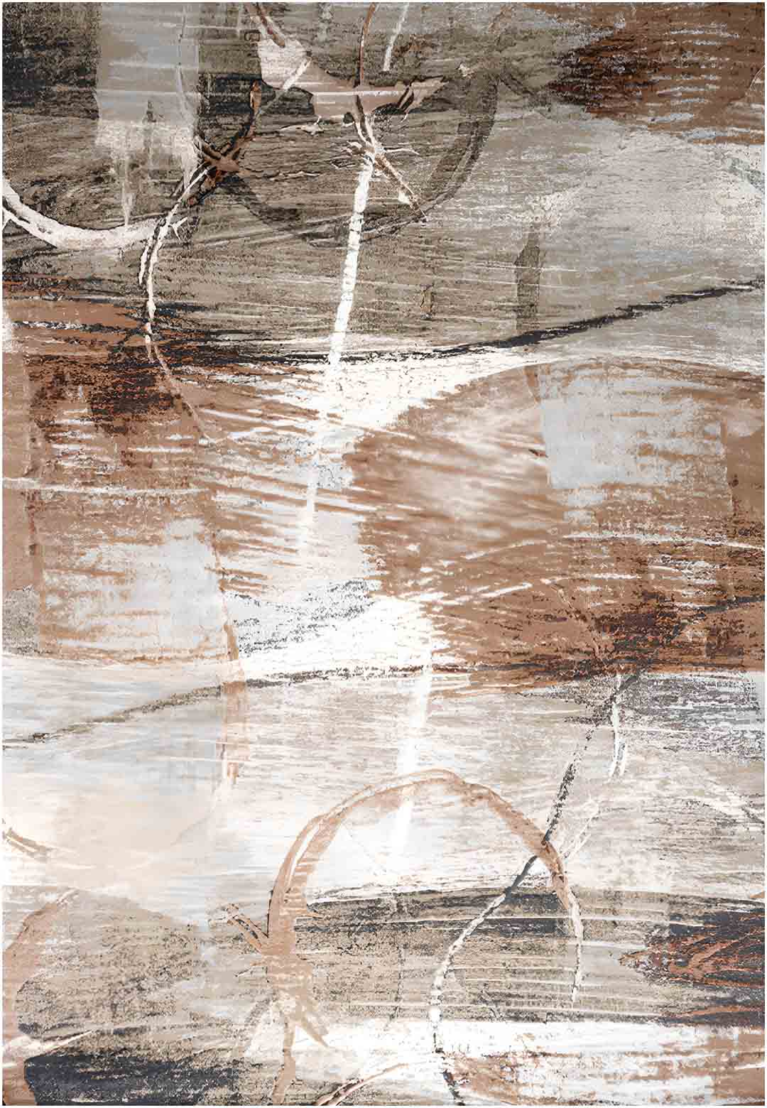 Yara schlichter, moderner, weicher und glänzender Teppich in Beige 