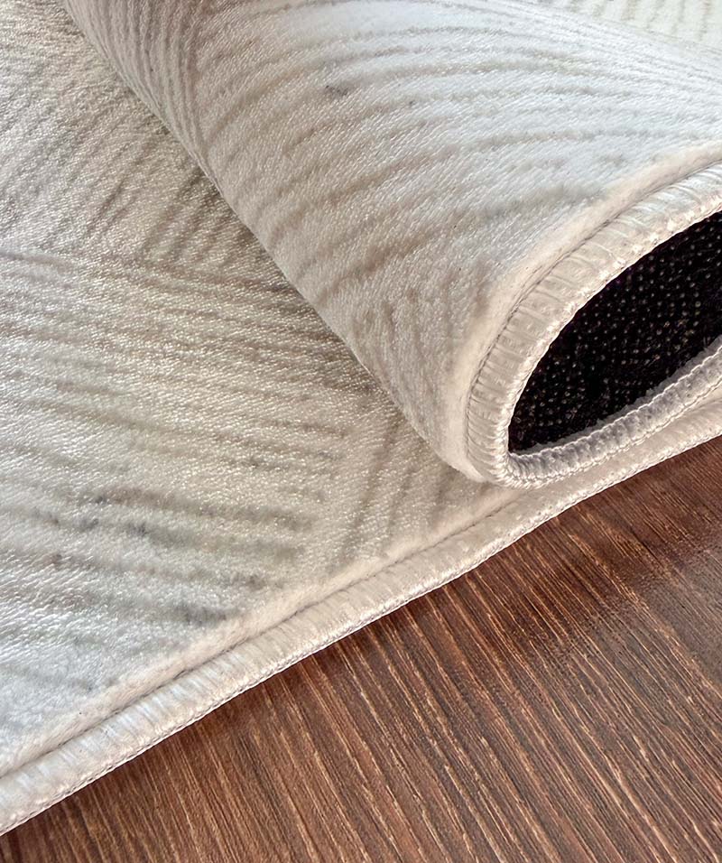 Yara schlichter, moderner, weicher und glänzender Teppich in Beige 