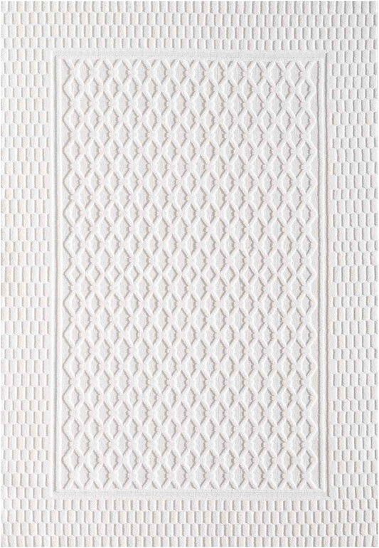 Yara schlichter, moderner, weicher und glänzender Teppich in Beige 