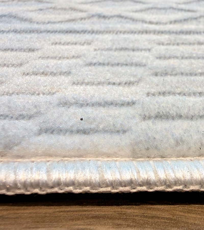 Yara schlichter, moderner, weicher und glänzender Teppich in Beige 