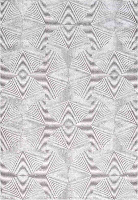 Yara schlichter, moderner, weicher und glänzender Teppich in Beige 