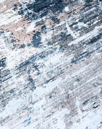 Moderner Teppich Abstraktes Muster Grau Blau – Designerteppich für Wohnzimmer & Büro
