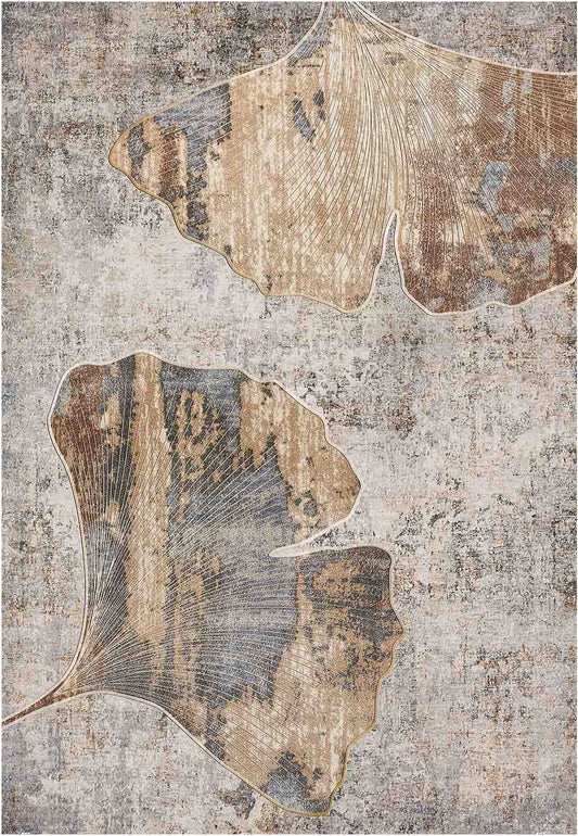 Yara schlichter, moderner, weicher und glänzender Teppich in Beige 