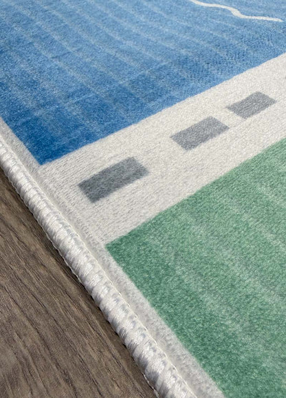 Yara schlichter, moderner, weicher und glänzender Teppich in Beige 