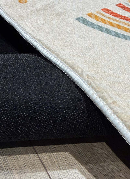 Yara schlichter, moderner, weicher und glänzender Teppich in Beige 