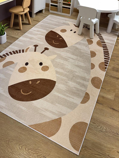 Yara schlichter, moderner, weicher und glänzender Teppich in Beige 