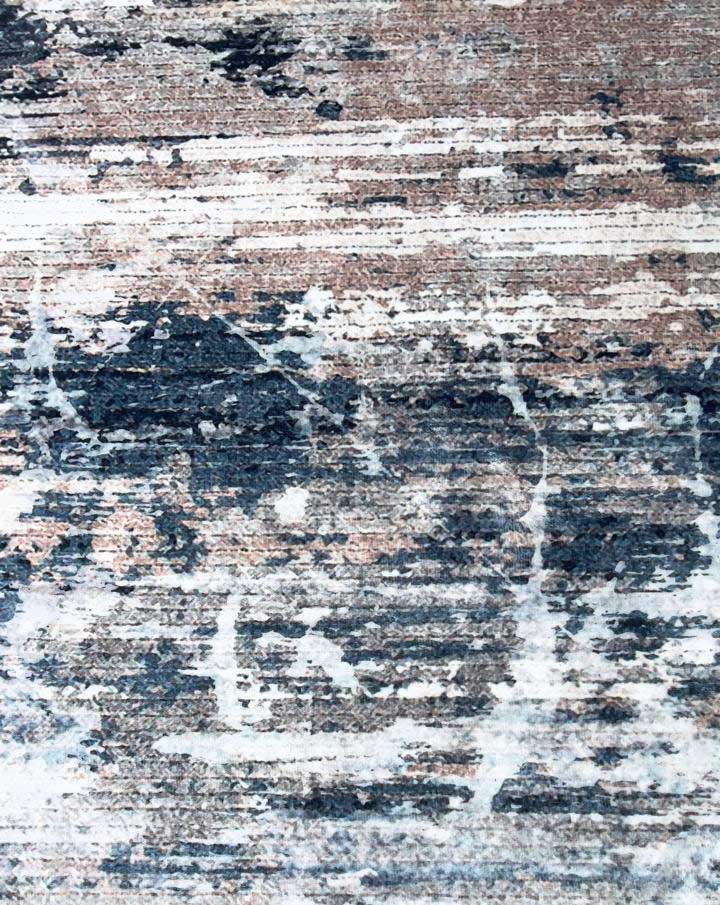 Moderner Teppich Abstraktes Muster Grau Blau – Designerteppich für Wohnzimmer & Büro