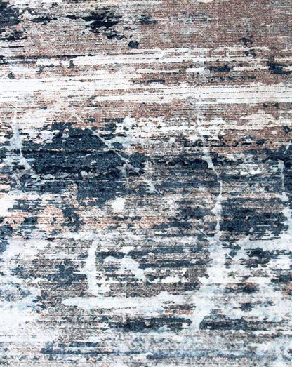 Moderner Teppich Abstraktes Muster Grau Blau – Designerteppich für Wohnzimmer & Büro
