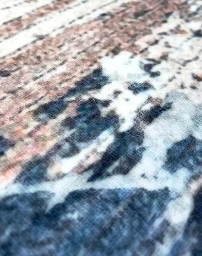 Moderner Teppich Abstraktes Muster Grau Blau – Designerteppich für Wohnzimmer & Büro