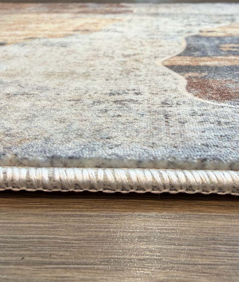 Yara schlichter, moderner, weicher und glänzender Teppich in Beige 