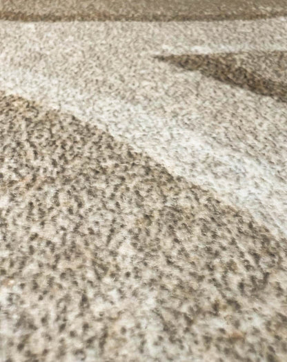Moderner Teppich Beige mit 3D-Linien – Minimalistisches Design für Wohnzimmer & Büro