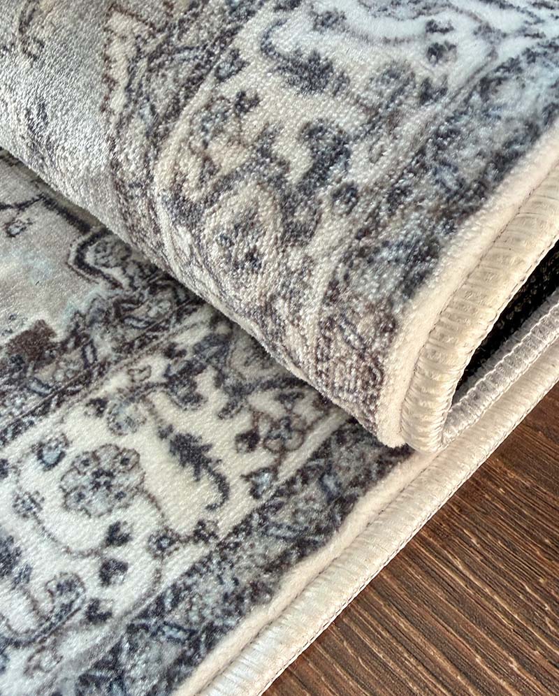 Yara schlichter, moderner, weicher und glänzender Teppich in Beige 