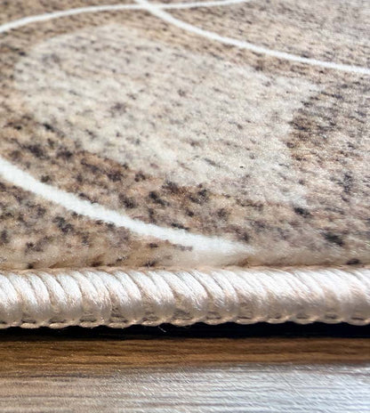 Yara schlichter, moderner, weicher und glänzender Teppich in Beige 