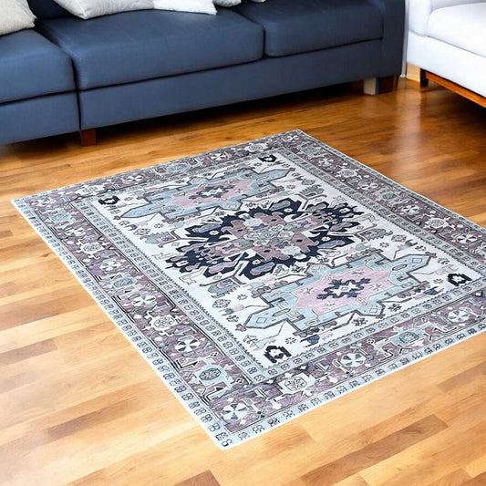 Rózsaköd – Vintage Török Mintás Szőnyeg