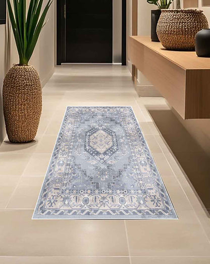 Koka vintage perzsa puha és fényes szőnyeg 