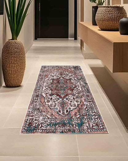 Soha vintage perzsa puha és fényes szőnyeg 