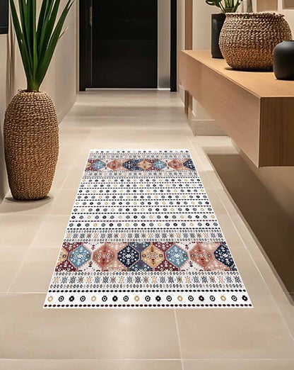 Nataly modern kilim fehér és színes szőnyeg 